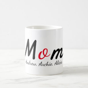 mother mummy mum kid names personalise custom coffee mug
