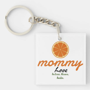 mother mummy mum kid names personalise custom  key ring