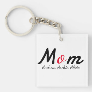 mother mummy mum kid names personalise custom key ring