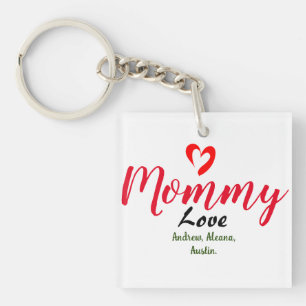 mother mummy mum kid names personalise custom key ring