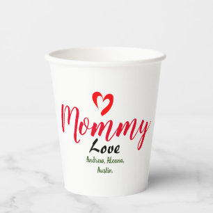 mother mummy mum kid names personalise custom paper cups