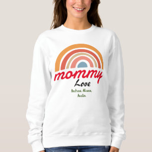 mother mummy mum kid names personalise custom sweatshirt
