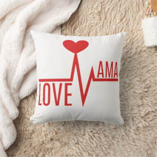 mother mummy mum love heart pulse cushion