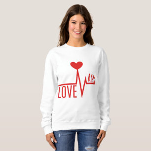 mother mummy mum love heart pulse sweatshirt