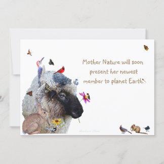 Mother Nature Baby Shower invitation: Invitation
