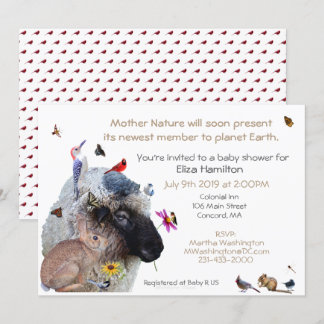 Mother Nature Baby Shower invitation: Invitation