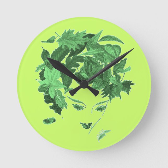 Mother Nature Round Clock (Front)