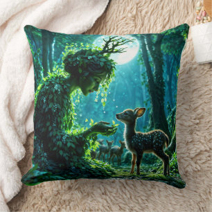 Mother nature's gentle touch on a spotted fawn cushion