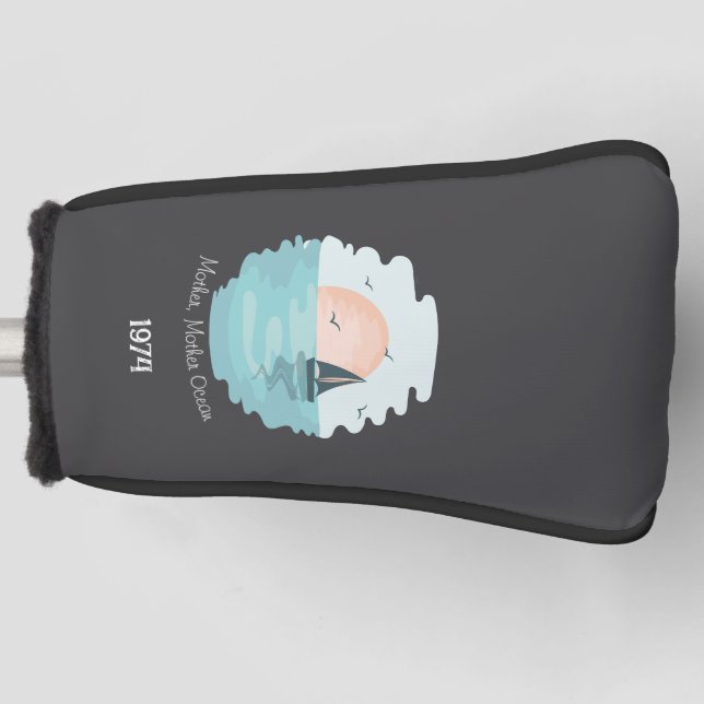 Mother ocean beautiful sunset Custom Golf Head Cover (Front)