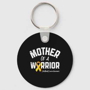 Mother Of A Warrior Childhood Cancer Awareness Mum Key Ring