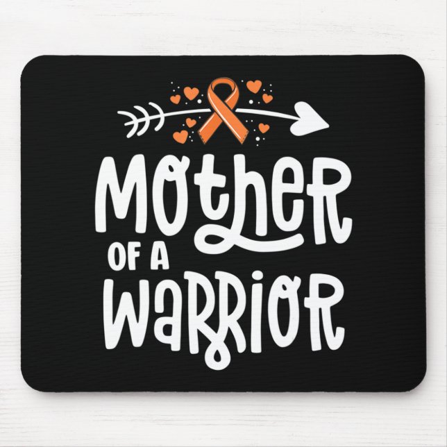 Mother Of A Warrior Mum Family Leukaemia Cancer Aw Mouse Pad (Front)