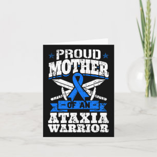 Mother Of An Ataxia Warrior Awareness Ribbon Dysta Card