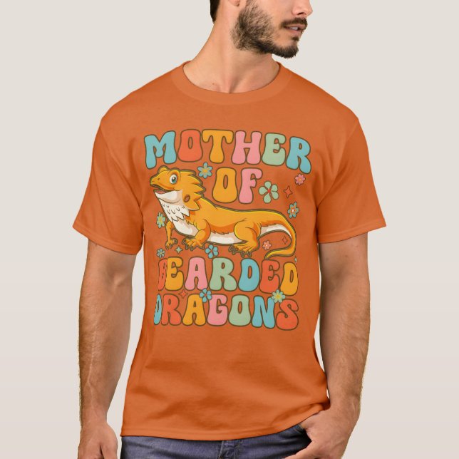 Mother Of Bearded Dragons Groovy Bearded Dragon T-Shirt (Front)