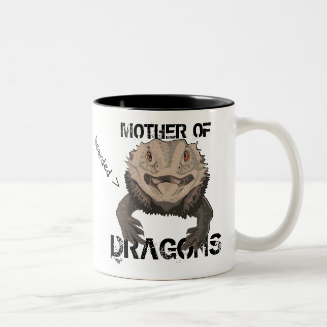 Mother of (Bearded) Dragons Two-Tone Coffee Mug (Right)