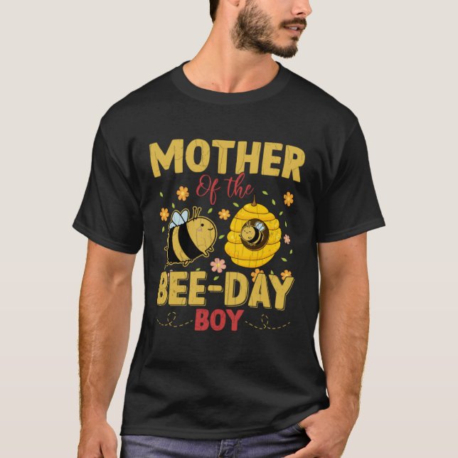 Mother Of Bee Day Boy Fun Beekeeper Beekeeping Hon T-Shirt (Front)