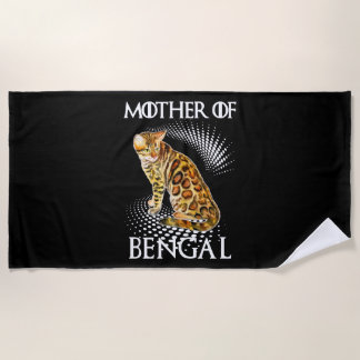 Mother Of Bengal Cat Shirt Beach Towel