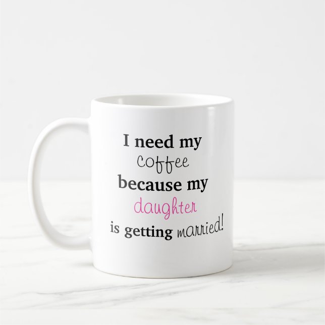 Mother of Bride Gift - Coffee Mug/Cup Mug (Left)