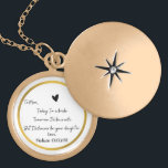 Mother of Bride Secret Note Locket From Daughter<br><div class="desc">Mother of the Bride Secret note locket from daughter. A great gift to present the mother of the bride on your wedding day. It shows that even though your now married, you will always be her daughter. You can also personalise it tom your personal name and/or your event date.You can...</div>