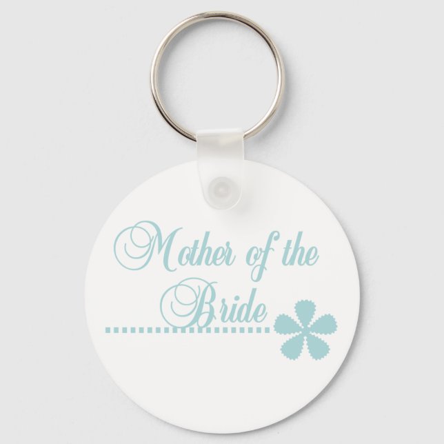 Mother of Bride Teal Elegance Key Ring (Front)