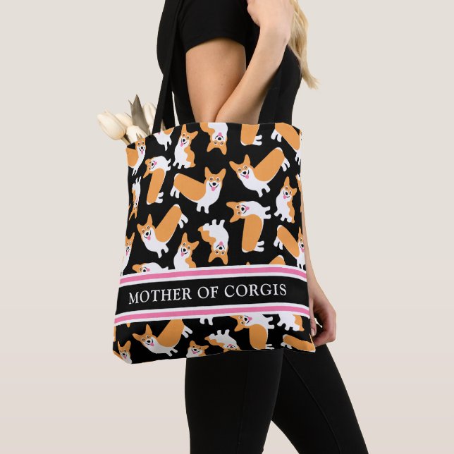Mother of Corgis Tote Bag (Close Up)
