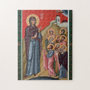Mother of God and Coming North African Saints Icon Jigsaw Puzzle