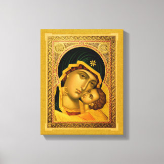 Mother of God Glykophilousa –Icon on Canvas Print