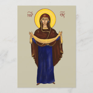 Mother of God icon (2) (large Thank You Card