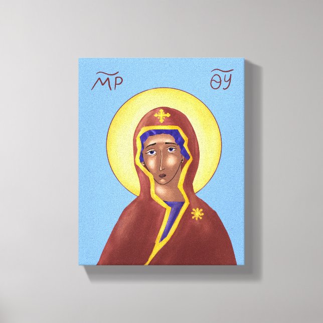Mother of God Icon Canvas Print (Front)