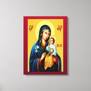 Mother of God new red Canvas Print