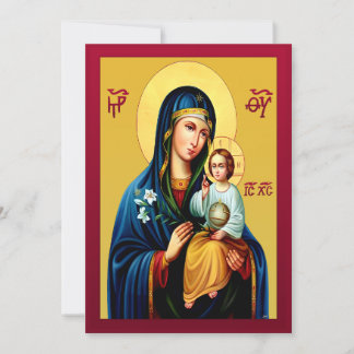 Mother of God new red Invitation