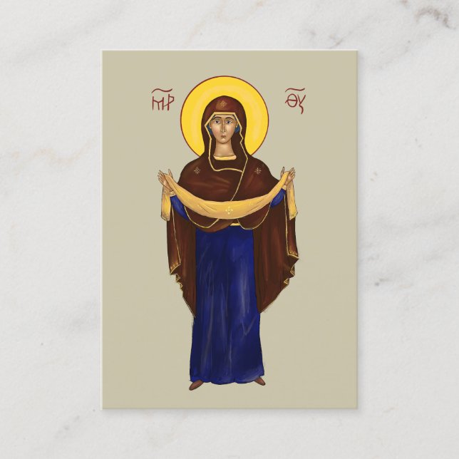 Mother of God Paper Icon Card (extra small) (Front)