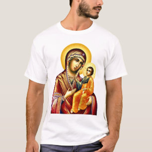 Mother of God Virgin and child  3 icon T-Shirt