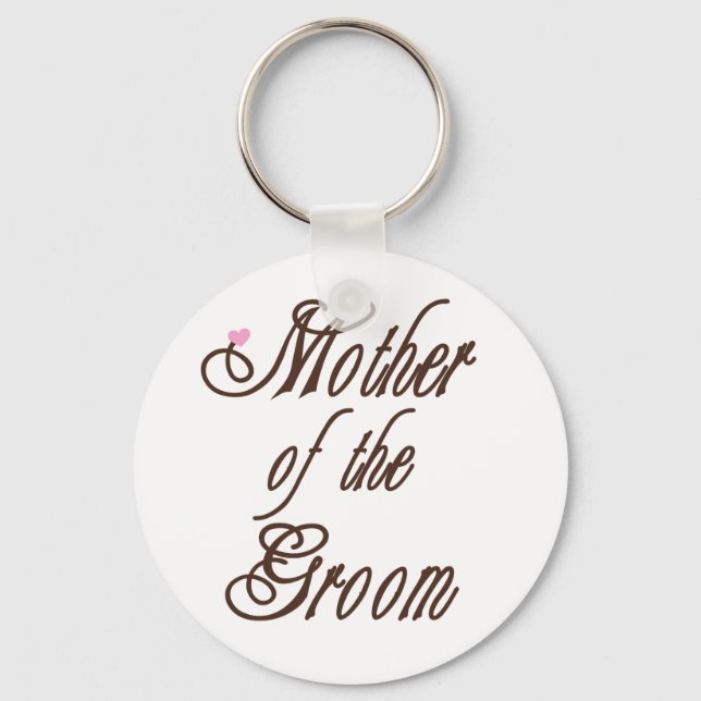 Mother of Groom Classy Browns Key Ring (Front)