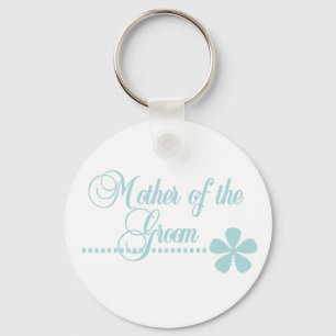 Mother of Groom Teal Elegance Key Ring