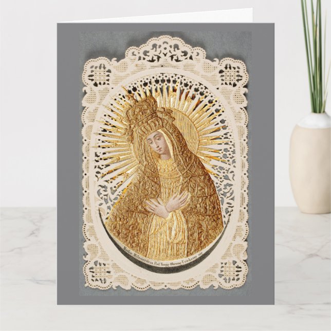 Mother of Mercy Madonna in Prayer ...  Card (Front)