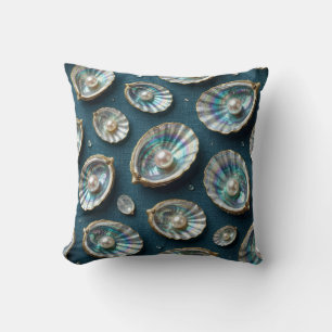 Mother of Pearl Abalone Gold Oyster Shell Cushion