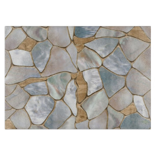 Mother of pearl and Gold cells abstract Cutting Board