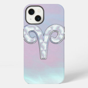 Mother of Pearl Aries Zodiac Symbol Decor iPhone 13 Case