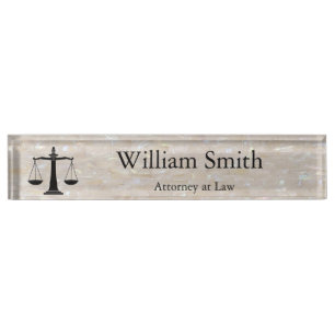 Mother of Pearl, Attorney at Law Professional Nameplate