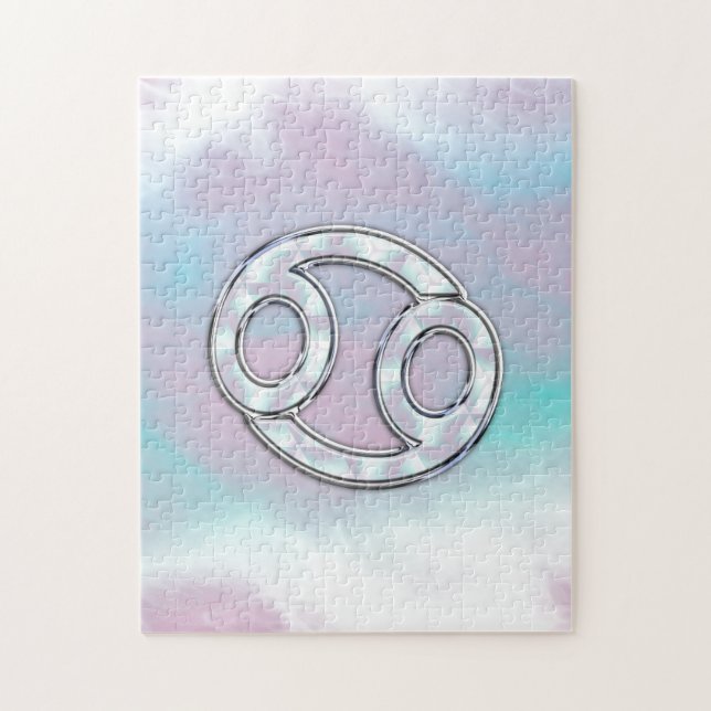 Mother of Pearl Cancer Zodiac Symbol Decor Jigsaw Puzzle (Vertical)
