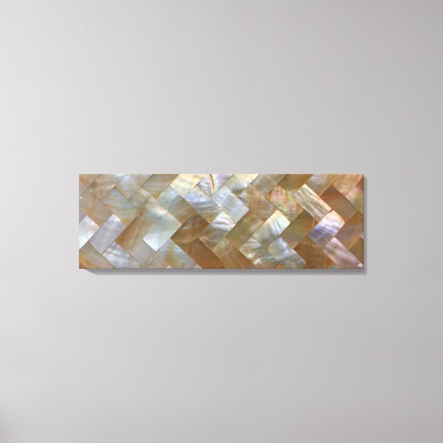 Mother of Pearl Capiz Weave Canvas Print (Front)