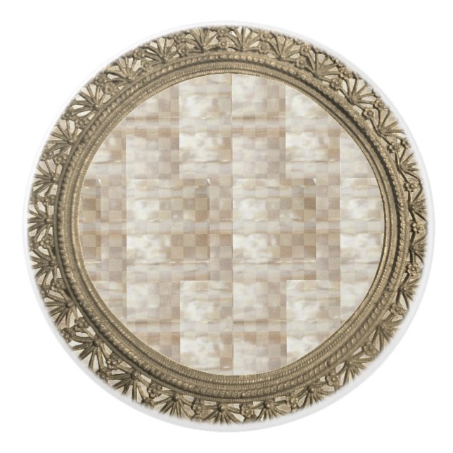 Mother of Pearl Ceramic Knob (Front)