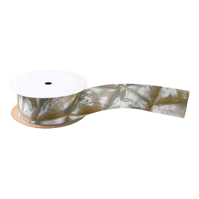 Mother of Pearl Design Satin Ribbon (Spool)