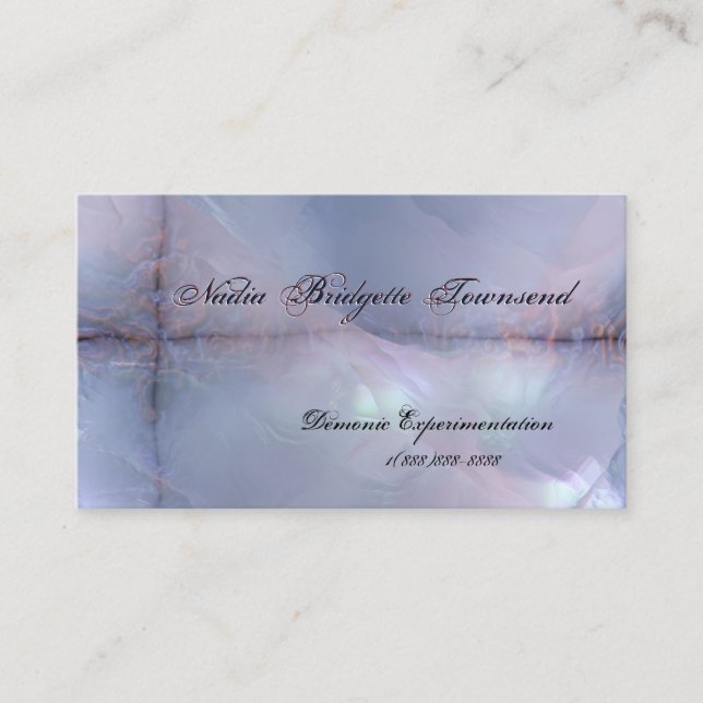 Mother of Pearl Effect 2 Biz Cards (Front)