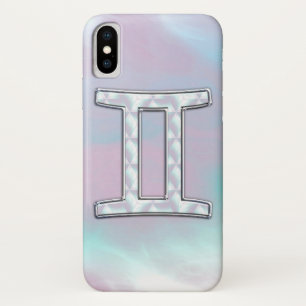 Mother of Pearl Gemini Zodiac Symbol Case-Mate iPhone Case