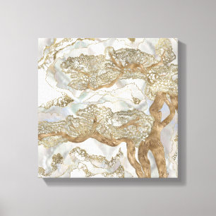 Mother of pearl Golden Tree Canvas Print