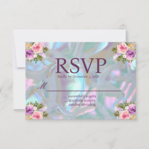 Mother of Pearl Iridescent RSVP Cards