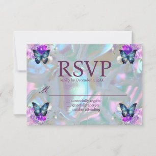 Mother of Pearl Iridescent RSVP Cards