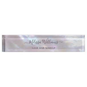 Mother-of-pearl  Monogram Shimmering Nameplate