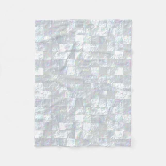 Mother Of Pearl Mosaic Fleece Blanket (Front)